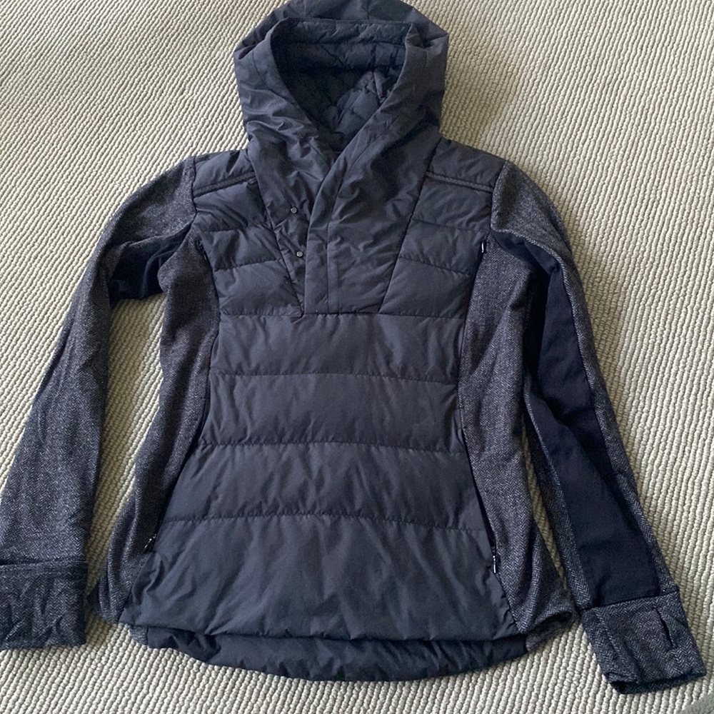 Lululemon pullover running jacket -down and flannel